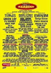 Gary Numan 2001 Reading Reading Festival Poster